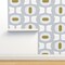 Mid Mod Orbs Retro Modern 70S 60S Midcentury Custom Pre-pasted Wallpaper by Spoonflower Pre-Pasted Wallpaper 2FT Wide